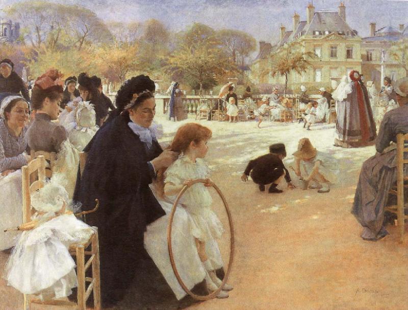 In the Luxembourg Garden, Albert Edelfelt